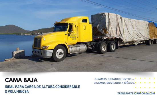 TRANSPORTE DE CARGA EN CAMA BAJA